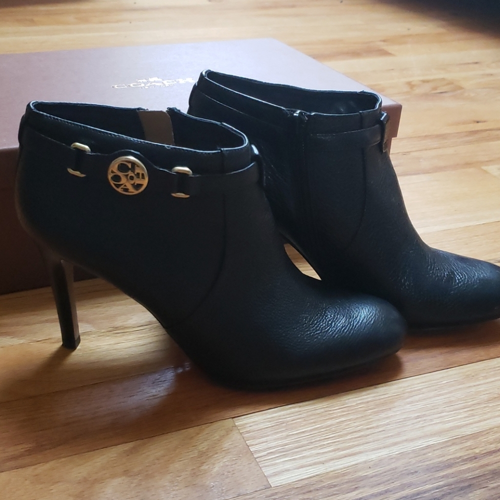 Coach high heal booties